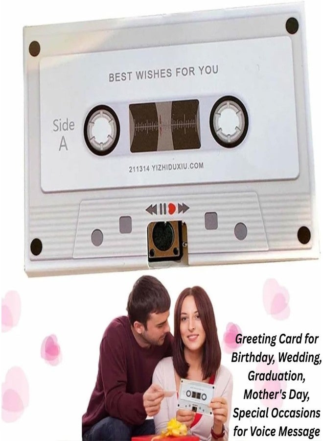 HOFASON Voice Recording Cassette Tape Gift, Valentine's Day Recordable Greeting Card, Blank Voice Recordable Talking Greeting Card, Message Recorder, Speak Your Heart Out to The One You Love - Image 5